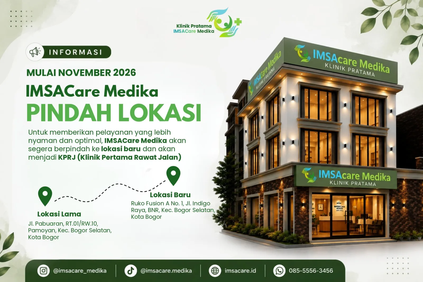 IMSACare Medika pindah lokasi mulai November 2026
